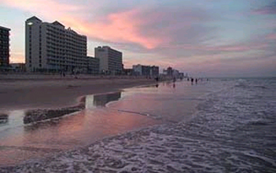 Sunset over Virginia Beach's Oceanfront